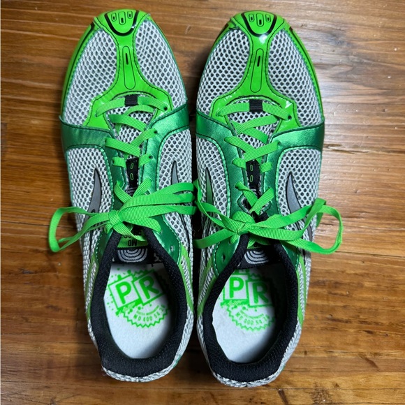 Brooks Women's PR MD 54.26 Mid‎ Distance Lime Green Track Running Spikes 9 NWOB - Picture 4 of 11